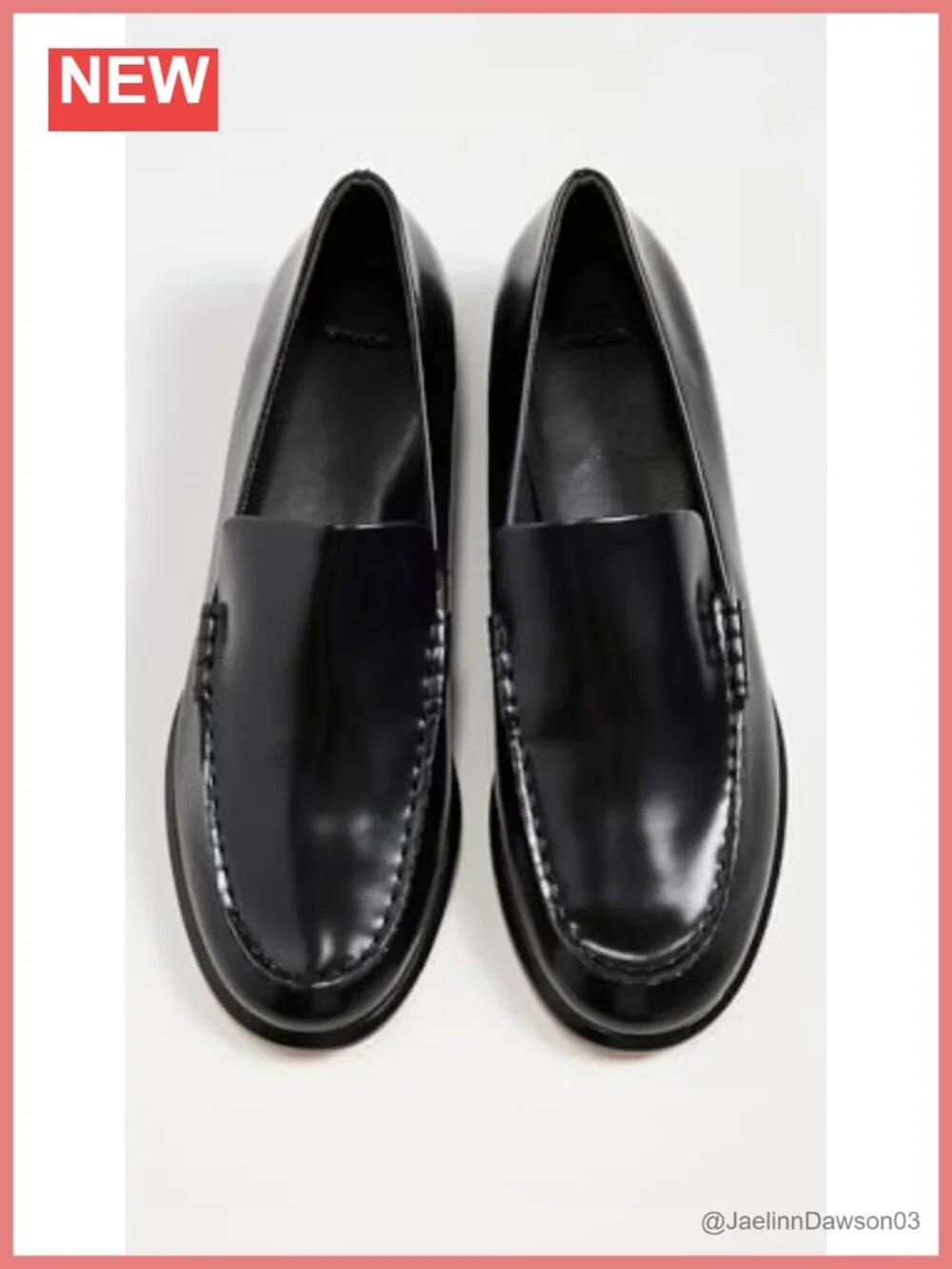 Vince Naomi Leather Loafers Women's Flat Slip-On Cushioned Leather Footbed
